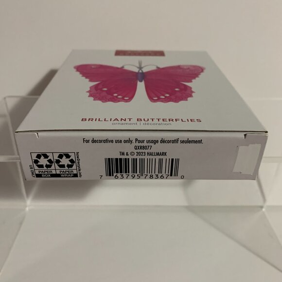 Hallmark Keepsake Christmas Ornament 2023 Brilliant Butterflies 7th Series Pink - Picture 6 of 8